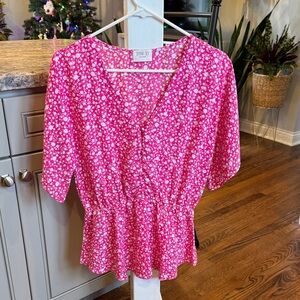 Sienna Sky Pink Floral Blouse
